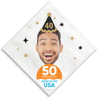 Custom Face Napkins - Birthday