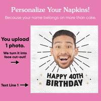 Custom Face Napkins - Happy Birthday