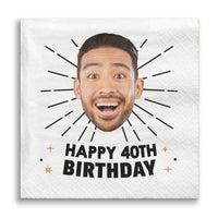 Custom Face Napkins - Happy Birthday