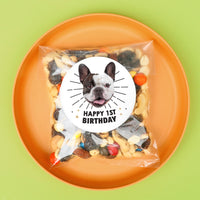 Custom Face Stickers & Clear Cookie Bags - Happy Birthday