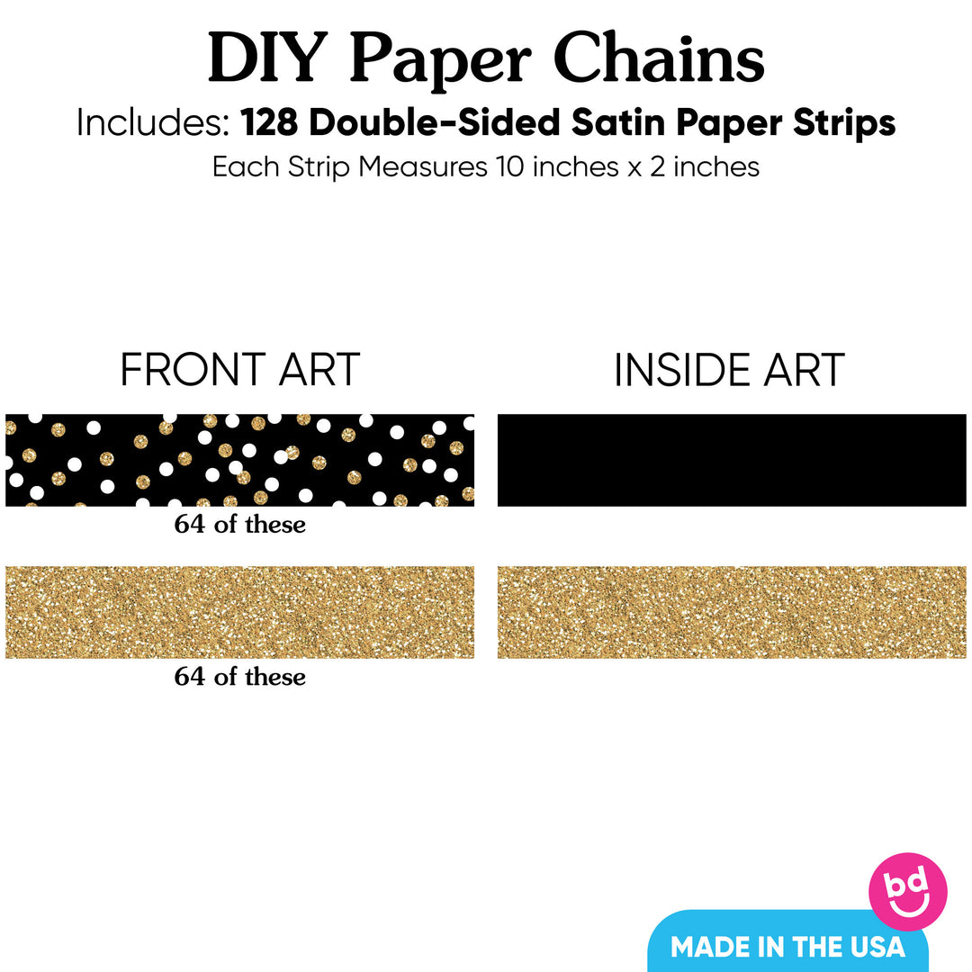 Adult Happy Birthday DIY Paper Chains - 128 Pc