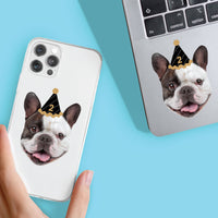 Custom Photo Adult Birthday Fun Face Cut-Out Stickers - Set of 24