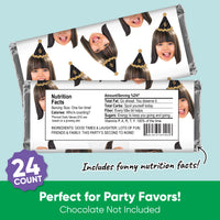 Custom Face Happy Birthday Candy Bar Wrappers 24 Ct