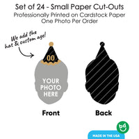 Custom Fun Face Adult Birthday Cut-Outs - 24 Ct