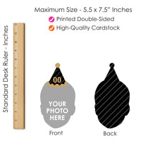 Custom Fun Face Black & Gold Birthday Hat Essentials - 20 Ct
