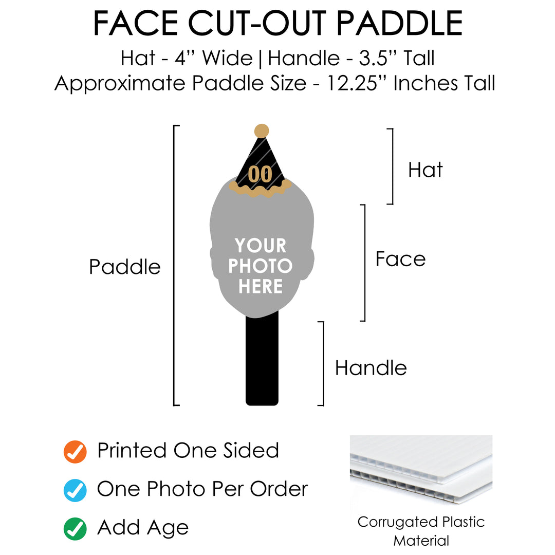 Custom Adult Birthday Fun Face Props