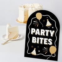 Happy Birthday Gold Party Signs Set - 6 Ct