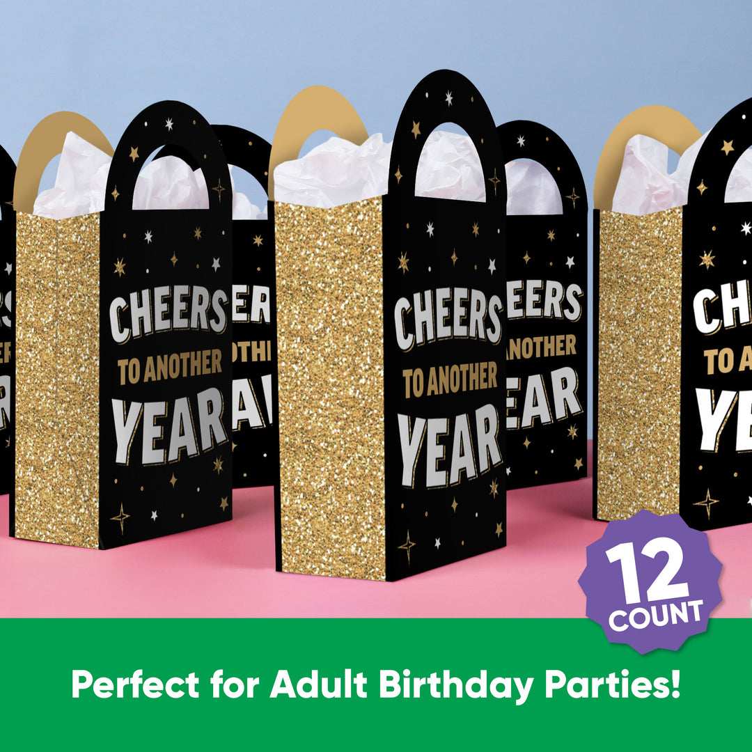 Happy Birthday Paper Favor Bags - 12 Ct