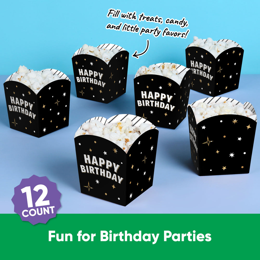 Happy Birthday Treat Boxes - 12 Ct