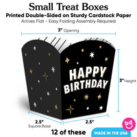 Happy Birthday Treat Boxes - 12 Ct