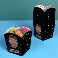 Custom Face Happy Birthday Treat Boxes - 12 Ct