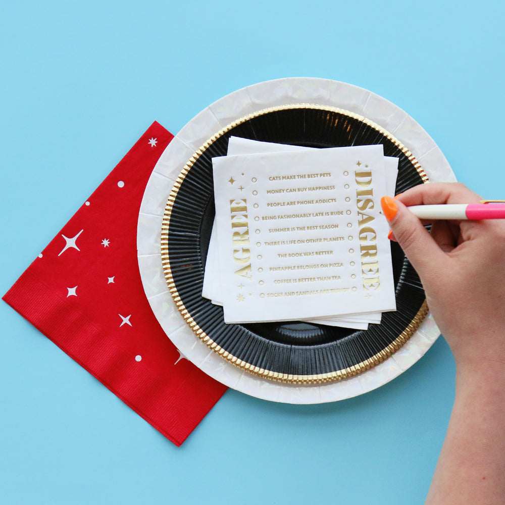 Agree or Disagree Napkin Game - 25 Ct