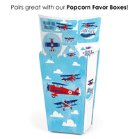 Taking Flight - Airplane - Vintage Plane Baby Shower or Birthday Party Favor Sticker Set - 12 Sheets - 120 Stickers