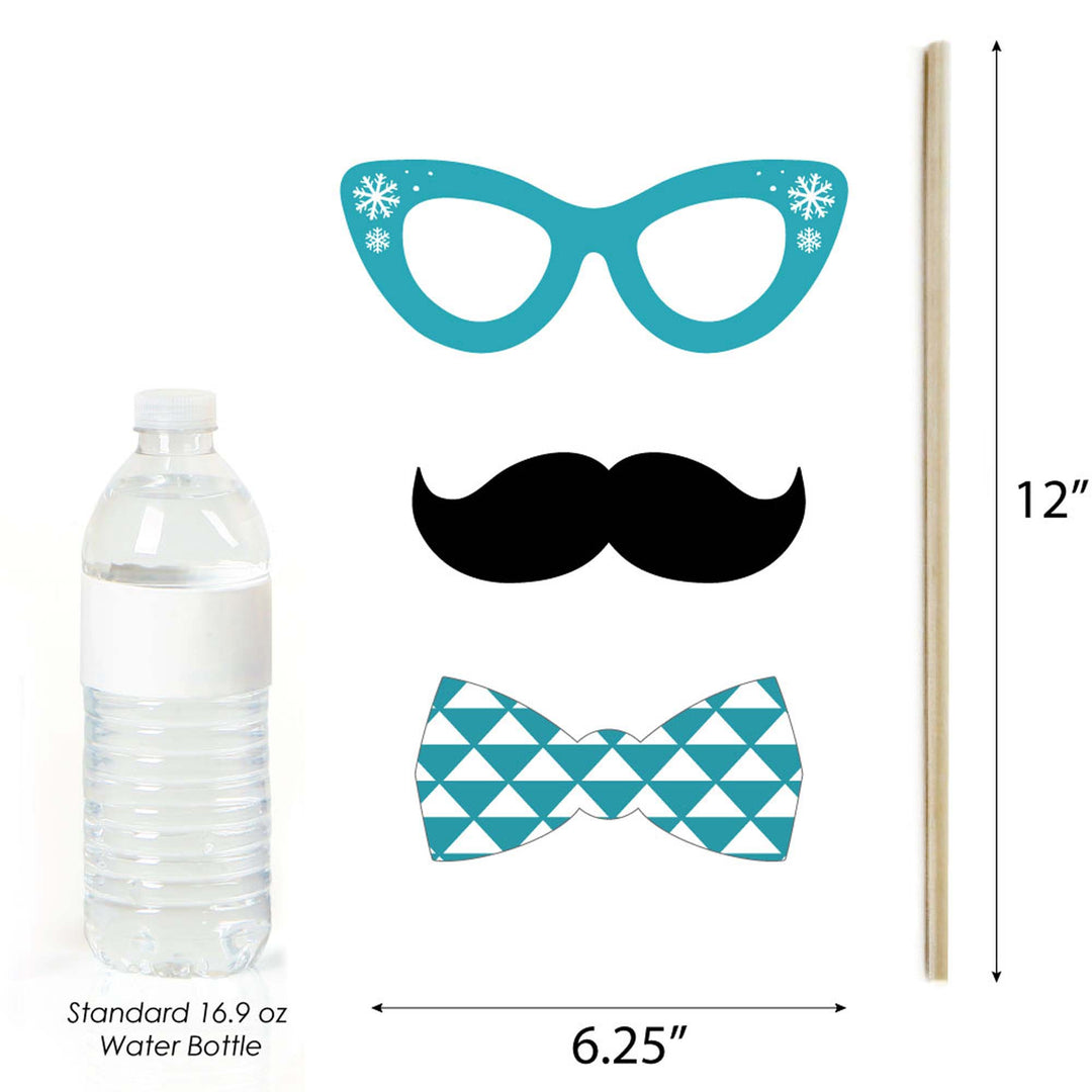 Arctic Polar Animals - Winter Baby Shower or Birthday Party Photo Booth Props Kit - 20 Count