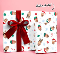 Personalized Christmas wrapping paper with photo design