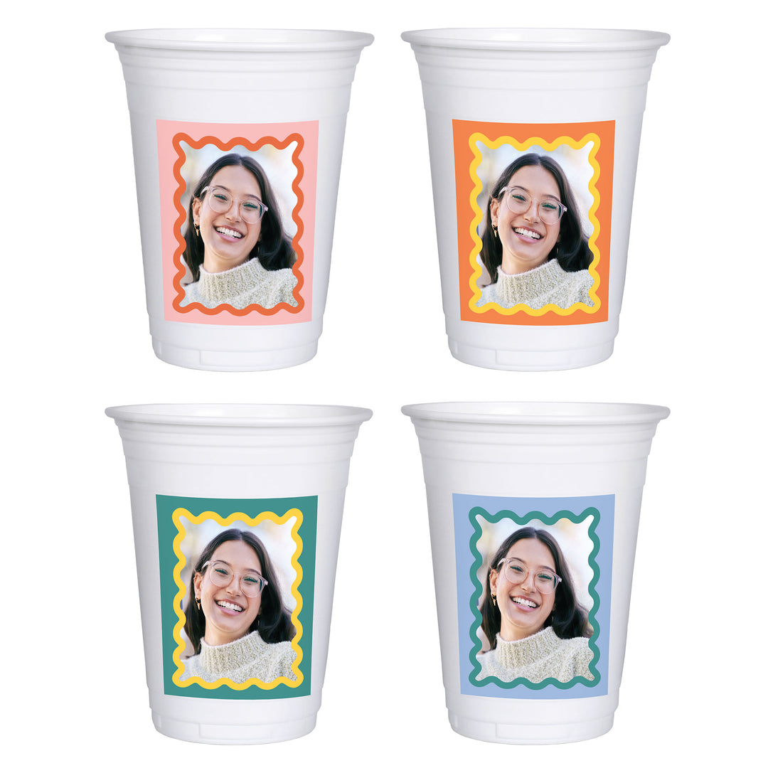 Assorted colorful custom party cups main image 