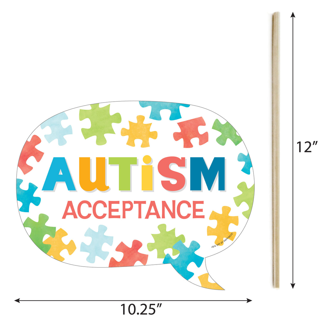 Autism Acceptance Photo Props - 10 Ct