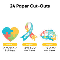 Autism Acceptance Cut-Outs - 24 Ct