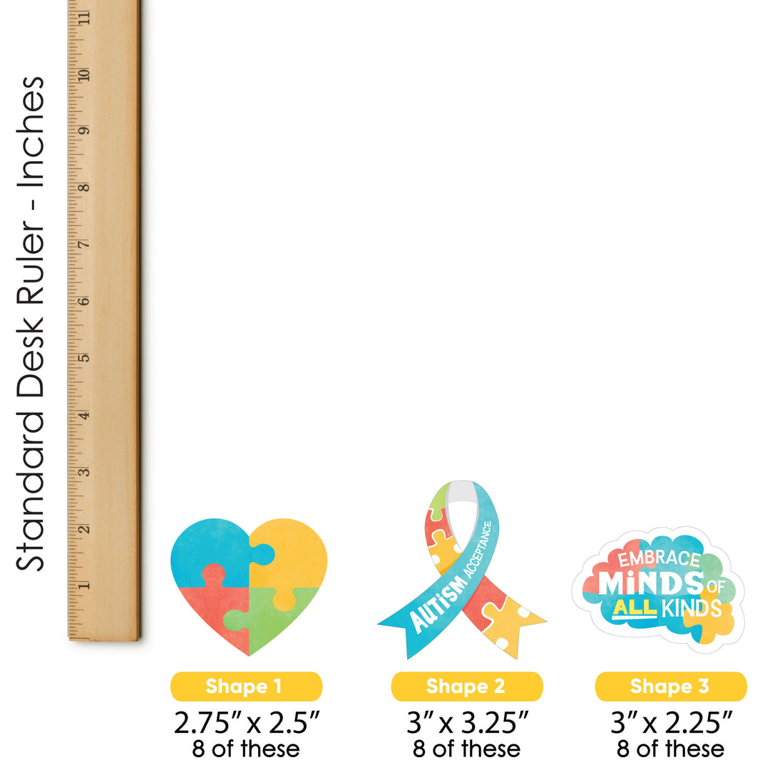 Autism Acceptance Cut-Outs - 24 Ct