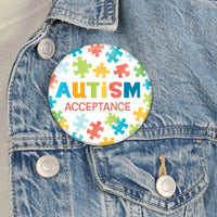 Autism Acceptance Pinback Buttons - 8 Ct