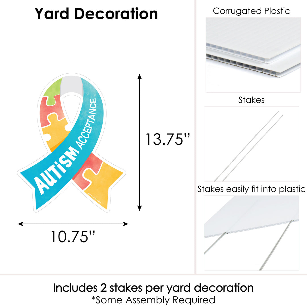 Autism Acceptance Yard Sign - 1 Pc