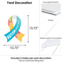 Autism Acceptance Yard Sign - 1 Pc