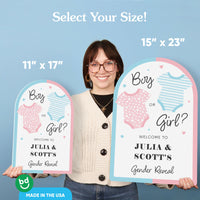 Custom Text Baby Gender Reveal Party Welcome Sign
