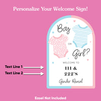 Custom Text Baby Gender Reveal Party Welcome Sign