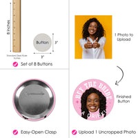 Large Pink Bachelorette Party Buttons Buy The Bride A Drink Custom Photo Fun Face