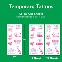 Bachelorette Temporary Tattoos - 96 Ct