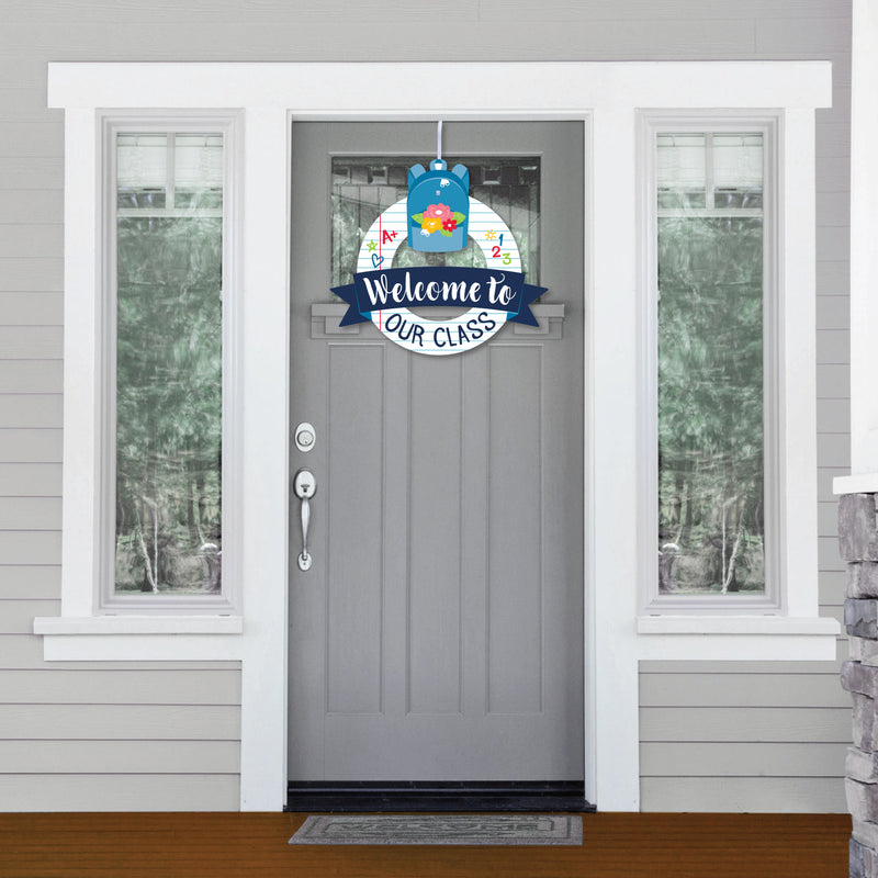 Welcome to Our Class - Front Door First Day of School Classroom Seasonal Decor - Interchangeable Wreath