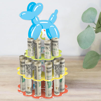 Balloon Animals - DIY Happy Birthday Party Money Holder Gift - Cash Cake