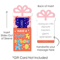Assorted Balloon Animals - Happy Birthday Party Money and Gift Card Sleeves - Nifty Gifty Card Holders - Set of 8