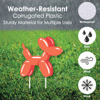 Balloon Animals - Lawn Decorations - Outdoor Happy Birthday Party Yard Decorations - 10 Piece