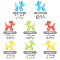 Balloon Animals - Lawn Decorations - Outdoor Happy Birthday Party Yard Decorations - 10 Piece