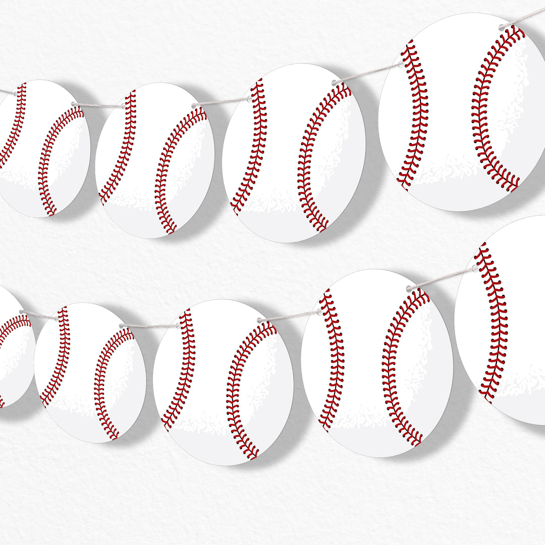 Baseball Garland Banner - 15 Pc