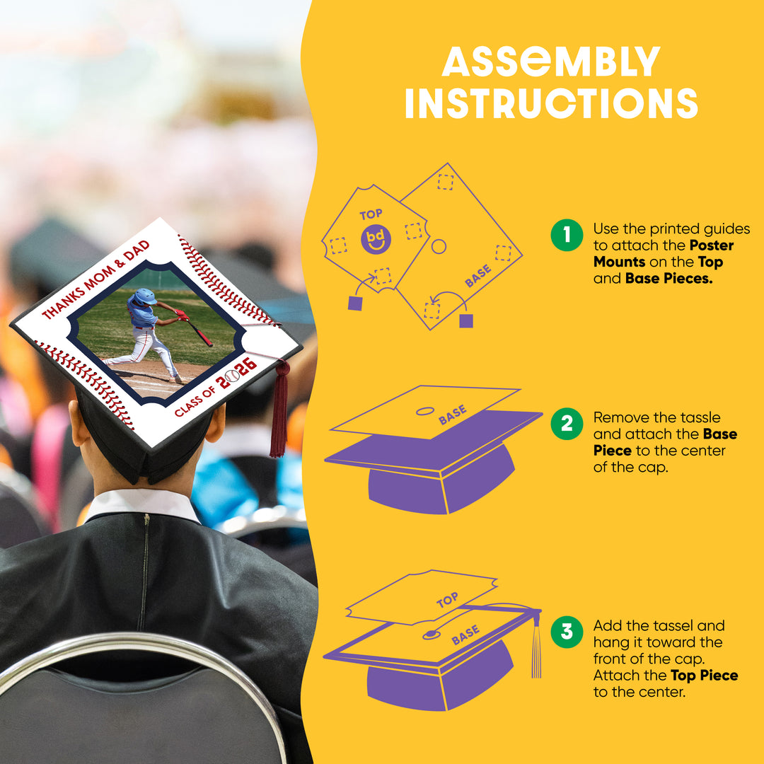Graduation cap cover assembly instructions