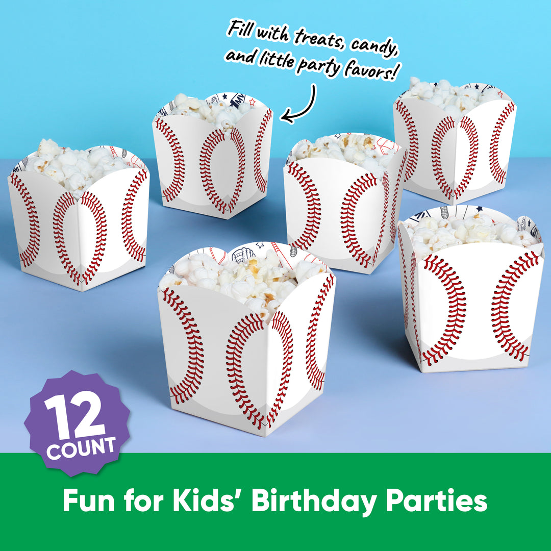 Baseball Treat Boxes - 12 Ct