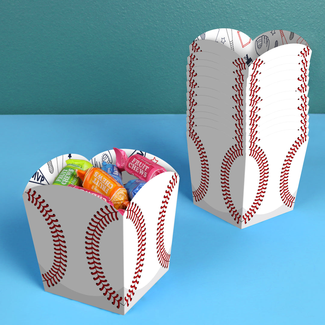 Baseball Treat Boxes - 12 Ct
