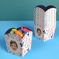Custom Face Baseball Treat Boxes - 12 Ct