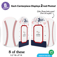 Baseball Photo Centerpieces - 8 Ct