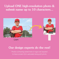 Custom Grad Baseball Photo Paddle 1, 3, 6, or 12 Ct
