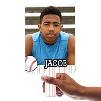 Custom Grad Baseball Photo Paddle 1, 3, 6, or 12 Ct