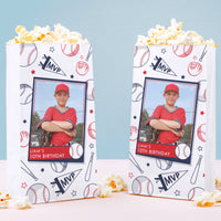 Custom Photo Popcorn Bag - Baseball - 25 Ct