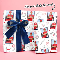 Custom Photo Wrapping Paper - Baseball