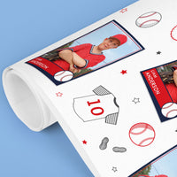 Custom Photo Wrapping Paper - Baseball