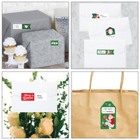 Baseball Santa To and From Stickers - 12 Sheets