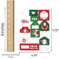 Baseball Santa To and From Stickers - 12 Sheets