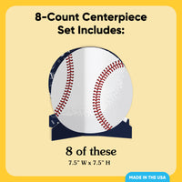 Baseball 3D Centerpieces - 8 Ct