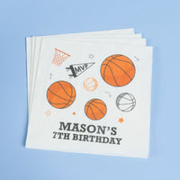 Custom Text Napkins - Basketball
